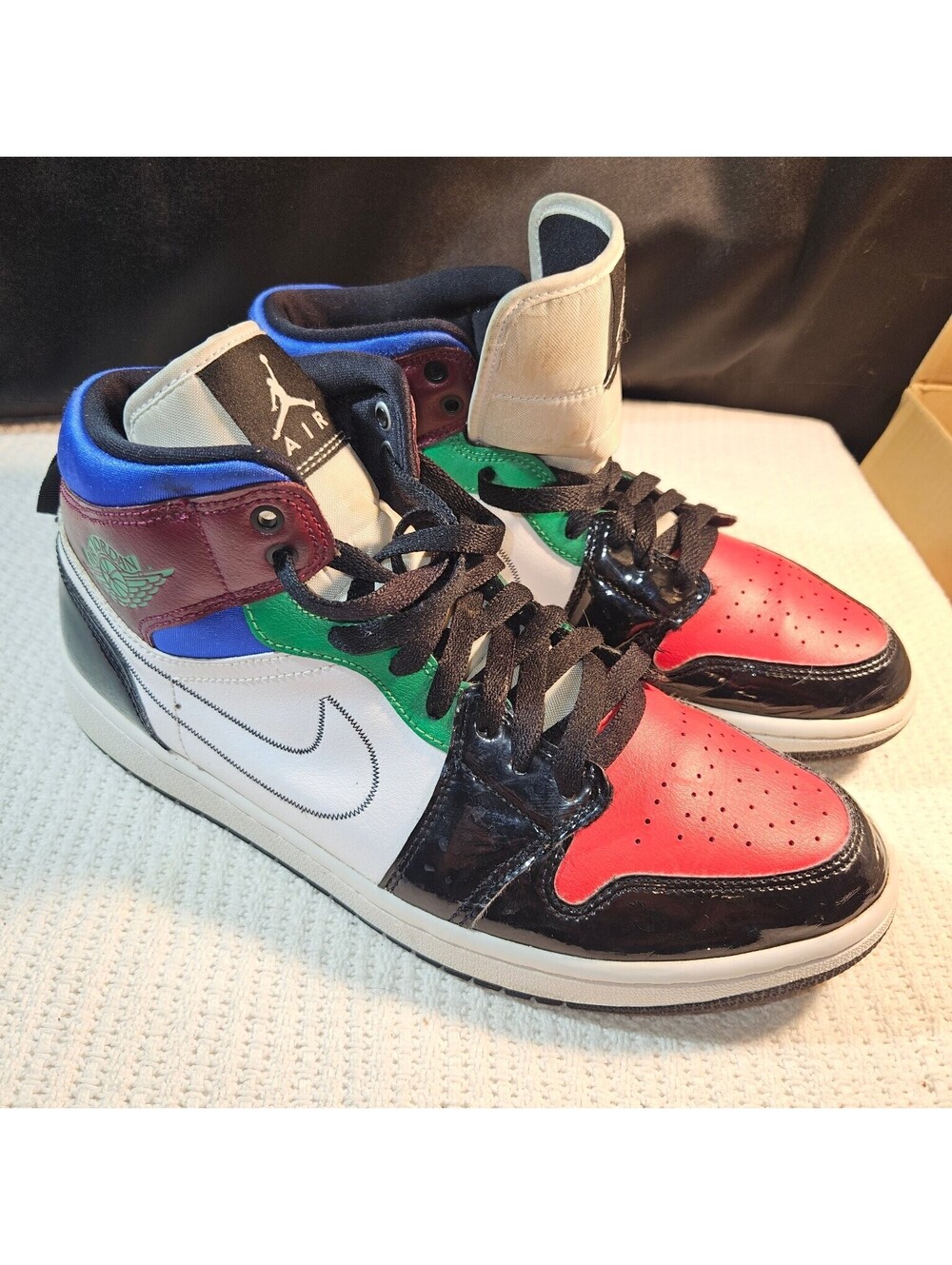 Jordan Athletic Shoes Women's Multicolor US 11 AJ1 Mid SE Patent Leather